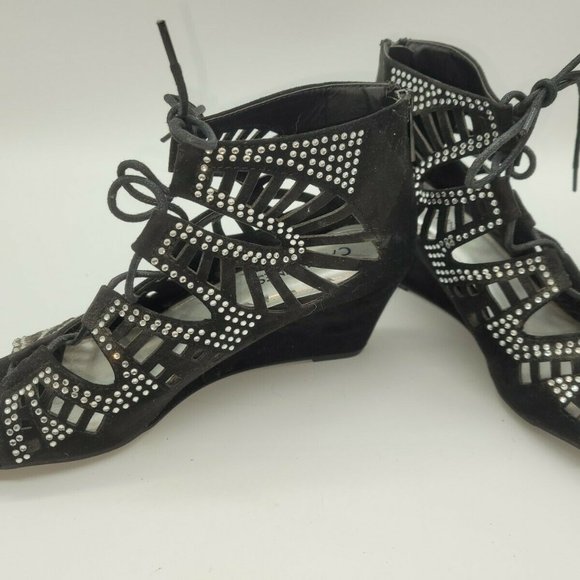 Catherines Shoes Catherines Womens Size 8 Laceup Wedge Shoesheel